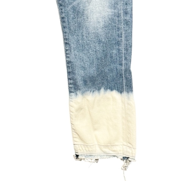 CITIZENS OF HUMANITY Agnes Crop Mid Rise Slim Straight Dip Dyed Denim Jeans - Picture 4 of 14